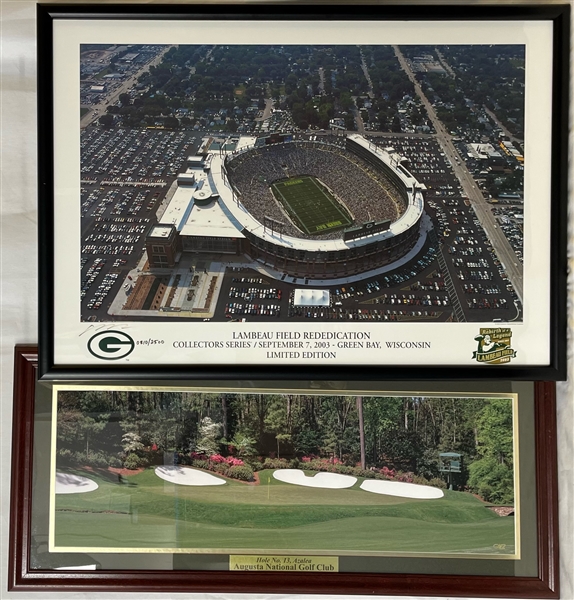 1980s-2000s Green Bay Packers, Chicago Blackhawks, New York Yankees & more Framed Prints (Lot of 14)