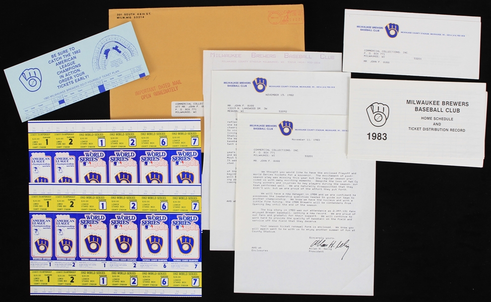 1983 Milwaukee Brewers American League Championship and World Series Tickets (Lot of 10)