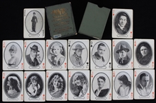 1916 Deck of Movie Stars Souvenir Playing Cards featuring Charlie Chaplin and Many More