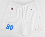 2021 Eric Banks Los Angeles Chargers Warm Up Shorts (MEARS LOA)