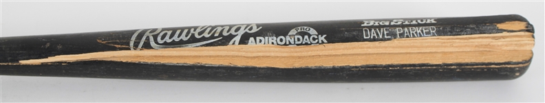 1989 Dave Parker Oakland Athletics Rawlings Adirondack Professional Model Game Used Bat (MEARS LOA)