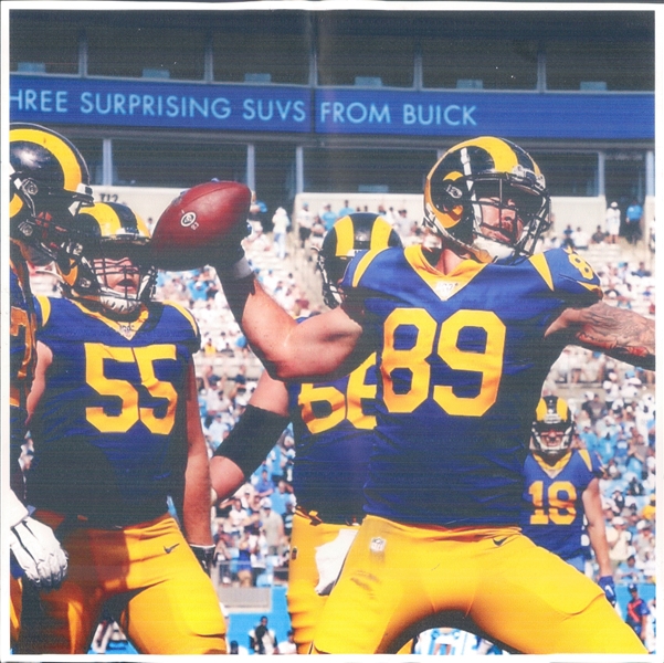 Lot Detail - 2019 Tyler Higbee Los Angeles Rams Game Used ONFL Goodell ...