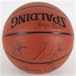 2001-02 Milwaukee Bucks Team Signed Basketball w/ 11 Signatures Including George Karl, Glenn Robinson, Anthony Mason & More (JSA)