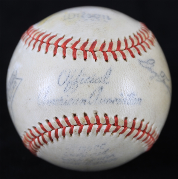 1935-44 Milwaukee Brewers Bortchert Field Official American Association George Troutman Game Used Baseball (MEARS LOA)