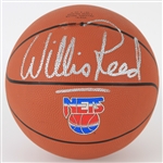 1989-96 Willis Reed New Jersey Nets Signed Team Logo Basketball (JSA)