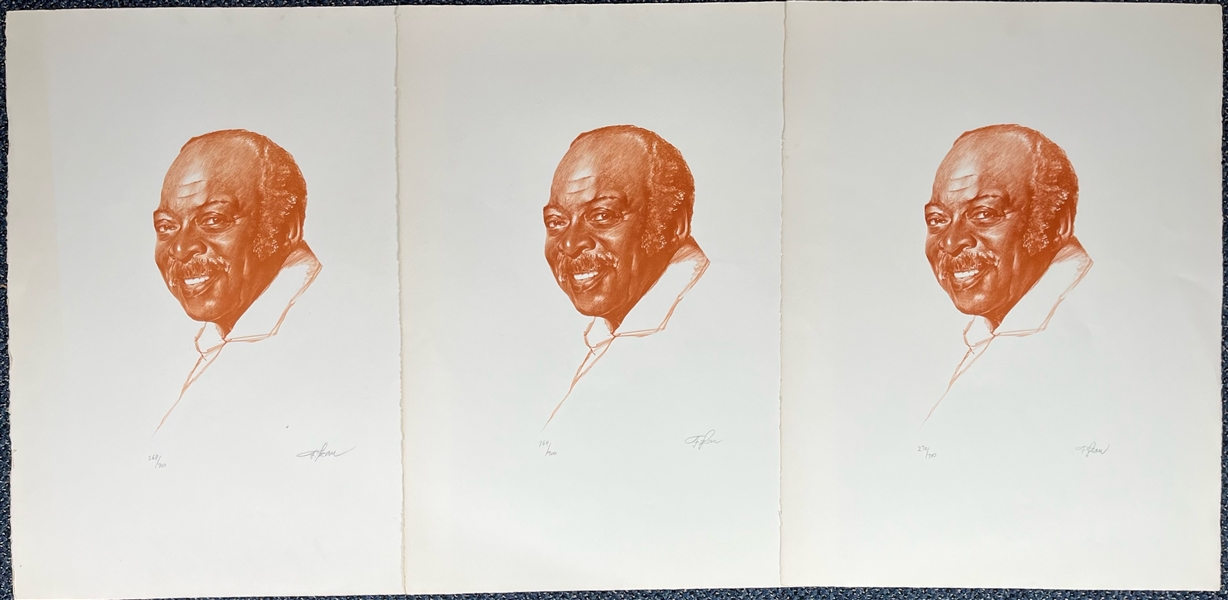 1990s Count Basie Band Leader 22" x 30" Lithographs - Lot of 3