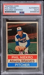 1964-83 Phil Niekro Atlanta Braves Signed Trading Card (PSA/DNA Slabbed)