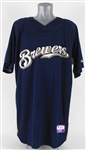 2011 Corey Hart Milwaukee Brewers NL Central Champions Game Worn Signed Jersey (MEARS A10/JSA)