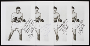 1990s Rocky Castellani Middleweight Title Contender Signed & Inscribed 8" x 10" Photos - Lot of 4 (JSA)
