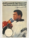 1970s Muhammad Ali German Language Capri Sun 26x36 Advertising Poster 