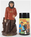 1974 Planet of the Apes Thermos w/ Galen 10" Bank