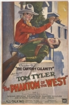 1931 Tom Tyler Phantom of the West 22x34 Mascot Serials Broadside