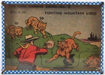 1940s The Lone Ranger Series No. 2 Fighting Mountain Lions 4x5 T.L.R. Inc. Dexterity Puzzle 