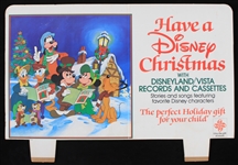 1980s Walt Disney Have A Disney Christmas 17.5" x 25.5" Advertising Display