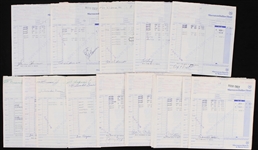1970s Milwaukee Brewers Signed Sheraton Dallas Hotel Receipts Including Jim Bragan, Tom Murphy, Al Widmar and more (Lot of 25)(JSA)