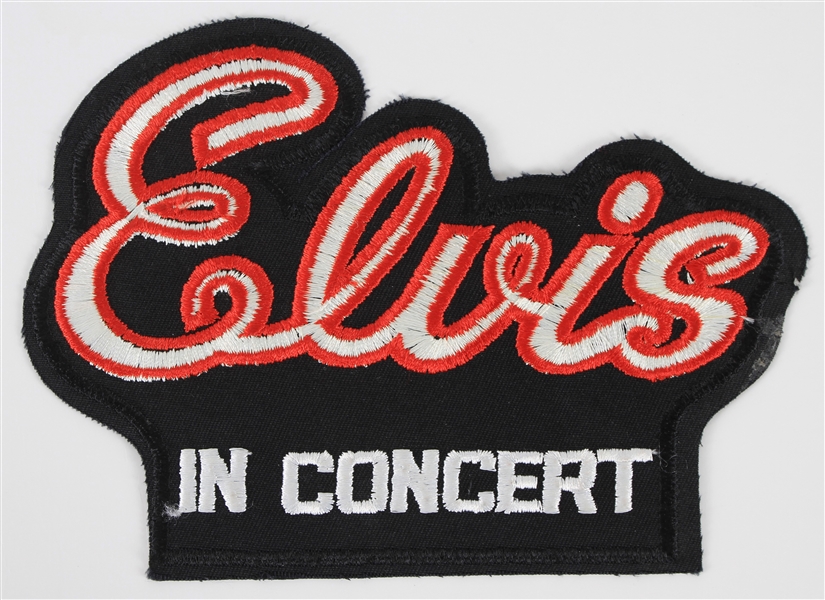 1970 Elvis Presley King of Rock N Roll 5.5" x 8" Elvis In Concert Authentic Patch