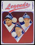 1988 Joe Dimaggio and Mickey Mantle New York Yankees Autographed Legends Magazine (JSA)