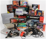 1980s-90s Nintendo, Super Nintendo, Sony Play Station Control Sets, Games, Strategy Guides and more (Lot of 75+)