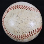 1949 Ty Cobb Detroit Tigers Signed & Inscribed Baseball (Full JSA Letter)
