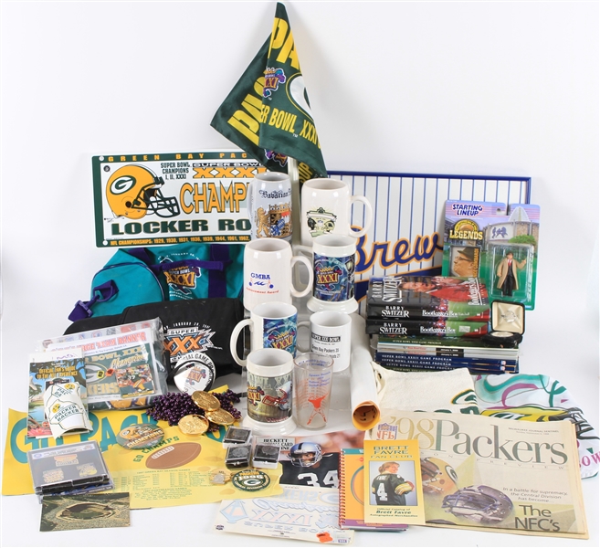1940s-2000s Baseball, Football, Golf Magazines, Mugs, Newspapers, & more (Lot of 125+)