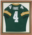 1998 Brett Favre Green Bay Packers Signed 35" x 39" Framed Jersey (JSA)