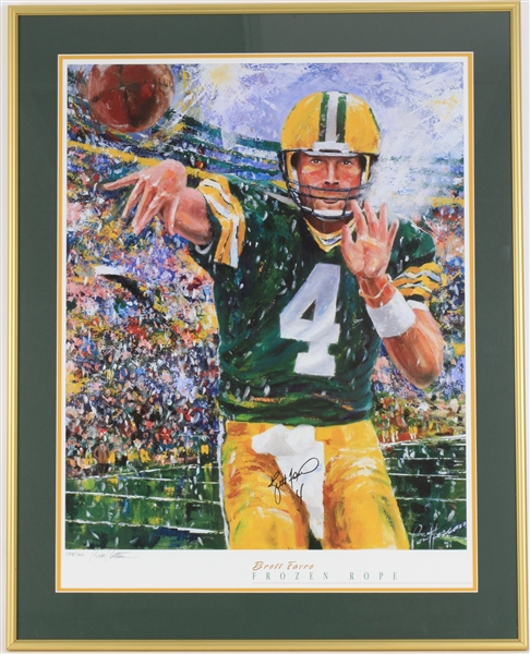 1997 Brett Favre Green Bay Packers Signed 30" x 37" Framed Lithograph (JSA)