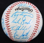 1984 Chicago Cubs Team Signed ONL Feeney Baseball w/ 25+ Signatures Including Ryne Sandberg, Dennis Eckersley, Lee Smith & More (*Full JSA Letter*) 