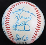1984 Chicago Cubs Team Signed ONL Feeney Baseball w/ 25+ Signatures Including Ryne Sandberg, Dennis Eckersley, Lee Smith & More (*Full JSA Letter*) 