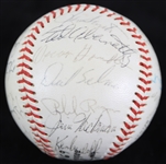 1969 Chicago Cubs Team Signed ONL Giles Baseball w/ 28 Signatures Including Leo Durocher, Ernie Banks, Fergie Jenkins, Ron Santo & More (*Full JSA Letter*)