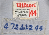 1972 Hank Aguirre Chicago Cubs Game Worn Road Jersey (MEARS LOA)