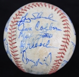1977 Kansas City Royals Team Signed OAL MacPhail Baseball w/ 20 Signatures Including George Brett & More + 3.5 x 4.5 Brett Snapshot (JSA) 