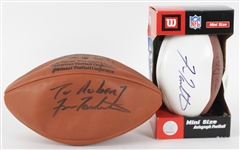 2000s Fran Tarkenton Minnesota Vikings Signed Footballs - Lot of 2 (JSA) 