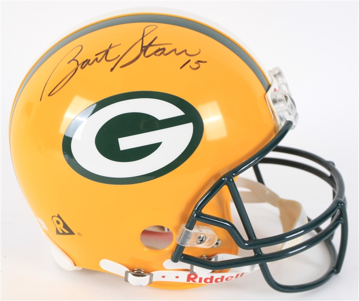 Lot Detail 2002 Bart Starr Green Bay Packers Signed Full Size Helmet