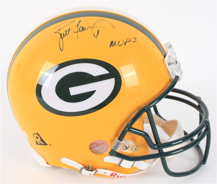 2000s Brett Favre Green Bay Packers Signed Full Size Helmet (JSA)