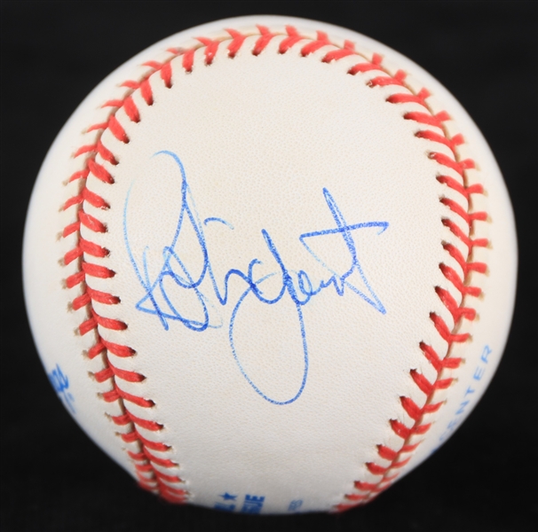 1995-99 Robin Yount Milwaukee Brewers Signed OAL Budig Baseball (JSA)