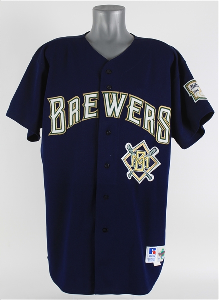 1996 Cal Eldred Milwaukee Brewers Game Worn Alternate Jersey (MEARS LOA)