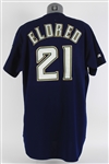 1996 Cal Eldred Milwaukee Brewers Game Worn Alternate Jersey (MEARS LOA)