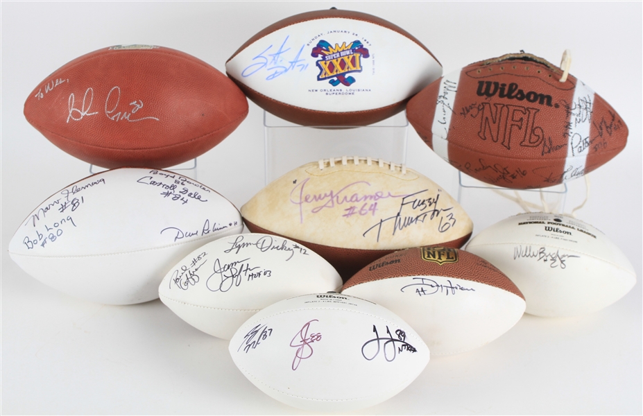 1950s-2000s Green Bay Packers Football Collection - Lot of 13 w/ 11 Signed Including & More (JSA)