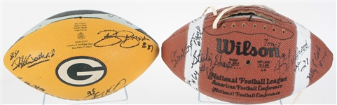 1950's-2000's Green Bay Packers Football Collection - Lot of 13 w/ 11 Signed Including & More (JSA)