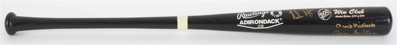 1983-90 300 Win Club Multi Signed Rawlings Adirondack Bat w/ 8 Signatures Including Tom Seaver, Nolan Ryan, Warren Spahn, Steve Carlton & More (JSA) 204/300