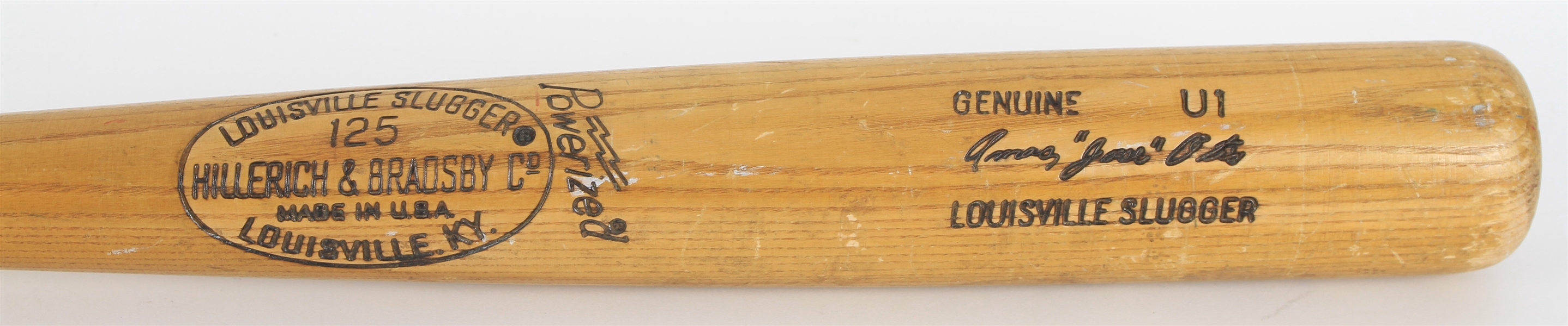 1977-79 Amos "Jose" Otis Kansas City Royals H&B Louisville Slugger Professional Model Game Used Bat (MEARS LOA)