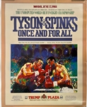 1988 Mike Tyson Michael Spinks World Heavyweight Championship Title Bout 26" x 33" Poster