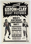 1964 Cassius Clay Sonny Liston World Heavyweight Championship Title Bout 30" x 44" Linenbacked Poster