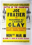 1971 Muhammad Ali Joe Frazier World Heavyweight Championship Title Bout 43" x 60" Linenbacked Poster
