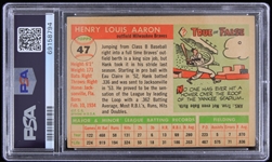 1955 Hank Aaron Milwaukee Braves Topps #47 Trading Card (PSA VG-EX 4)
