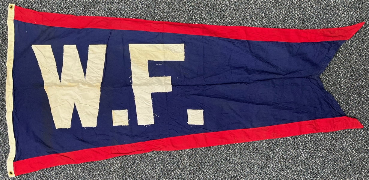 1970s-80s Chicago Cubs Wrigley Field 33" x 68" WF Stadium Flag (MEARS LOA)