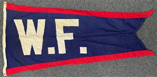 1970s-80s Chicago Cubs Wrigley Field 33" x 68" WF Stadium Flag (MEARS LOA)