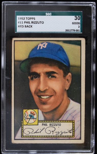 1952 Phil Rizzuto New York Yankees Topps #11 Red Back (SGC Good 2)