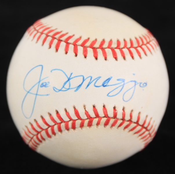 1995-98 Joe DiMaggio New York Yankees Signed OAL Budig Baseball (*Full JSA Letter*)