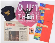 1993-2014 Paul McCartney Tour Memorabilia - Lot of 7 w/ New World Tour Concert Programs, Out There Tour Venue Pass & More
